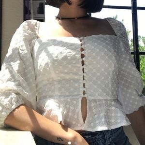 White Lace Corset Top